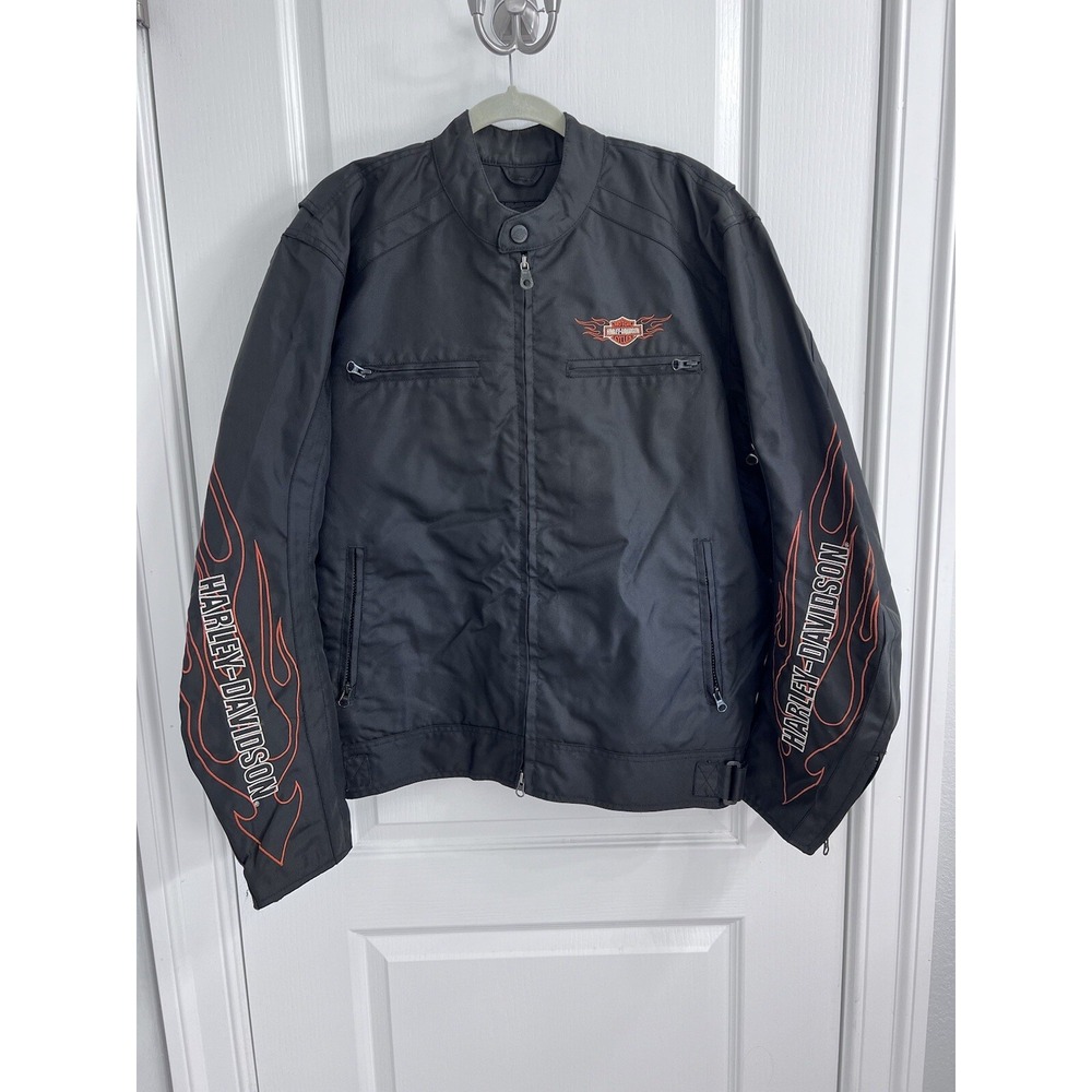 Harley Davidson‎ Men's Ride Ready Textile Flame Jacket Black XL